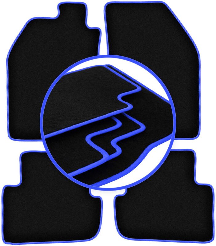 CARLUX-BLUE Autofußmatten für: Saab 9000 Limousine (1984-1991)
