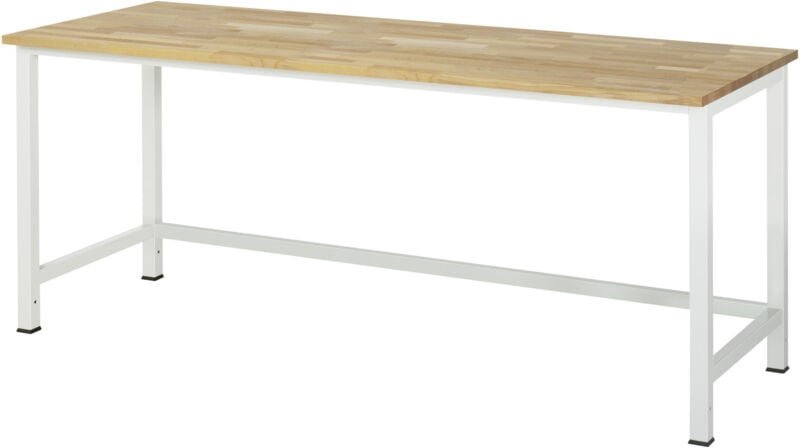 Rau Werktisch Buche-Massiv-Platte BxTxH 2000x800x825 mm