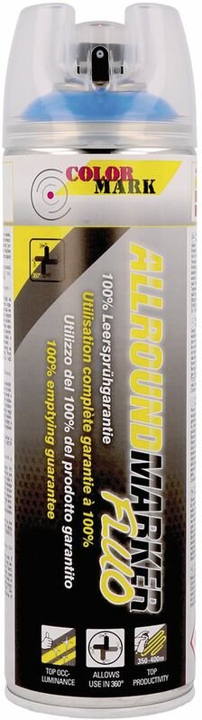 ColorMark Allround-Marker Markierspray Baustelle 360°-Ventil leuchtblau 500ml