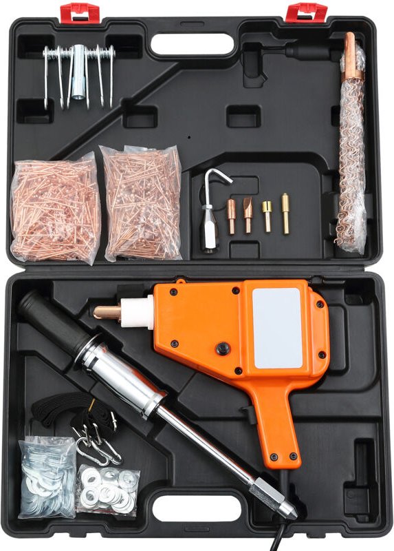 Auto-Karosserie-Dellenreparaturset, 800 va Bolzenschweißgerät, Dellenzieher, Punktschweißset - Mophorn