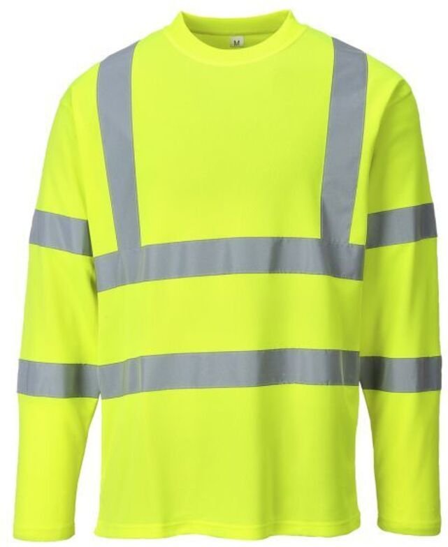 Hi-Vis Langarm-T-Shirt Gelb XL