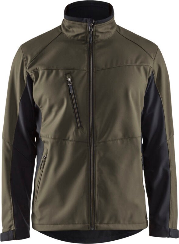 Arbeitssoftshelljacke 4950 – Khaki/Schwarz 4XL