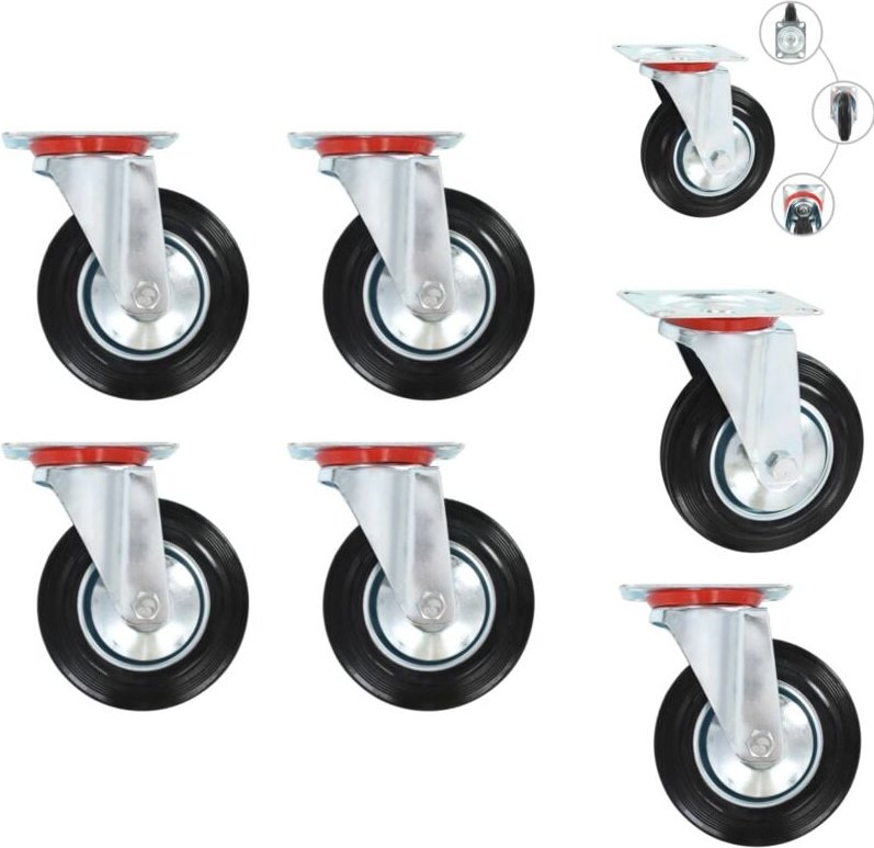 Materialbeförderung - Living Lenkrollen 4 Stk. 160 mm