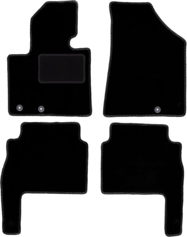 Schwarze Veloursmatten für: Kia Sorento II SUV (2009-2015)