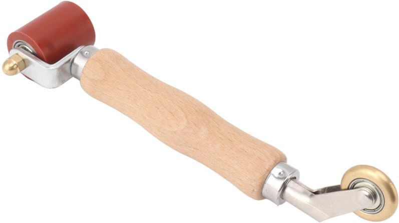 40 mm Silikon Nahtrollen Dual verwenden Messingradholz Griff Tapete flach für pvc -tpo -Schweißen rot - Eosnow