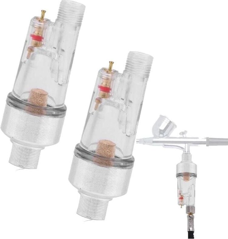 2pcs Mini filtre à air et séparateur d’eau 9,51 mm (1/8) pour aérographes