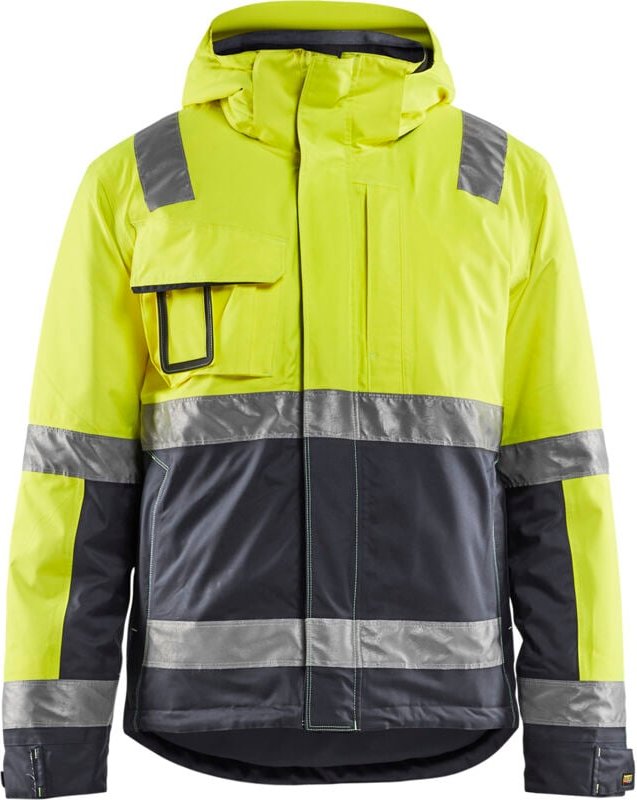 Arbeitsjacke Winter Hochsichtbarkeit Stretch 4870 - Neon Gelb / Mittelgrau 5XL