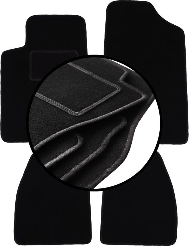 Komplettset Veloursmatten für: Peugeot 607 Limousine (1999-2010)