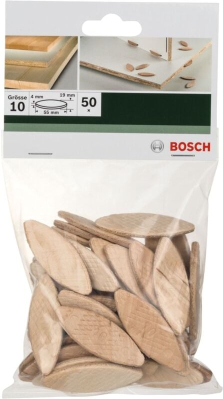 Flachdübel, 55 mm, Größe 10, 50er-Pack - Bosch