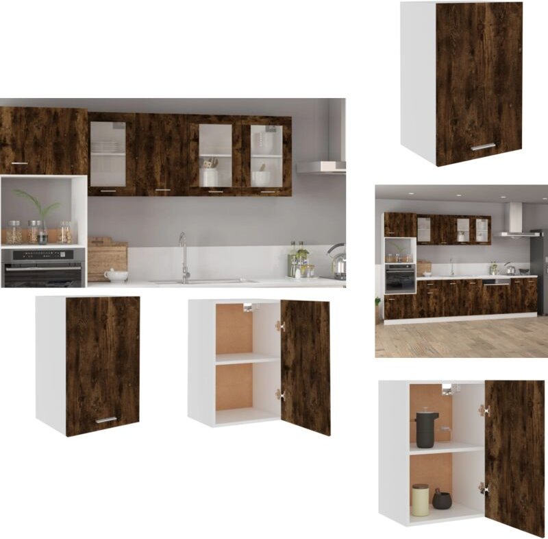 Hängeschrank Räuchereiche 39,5x31x60 cm Holzwerkstoff - Küchenregal - Aufbewahrungsschrank - Hängeschrank - Holzschrank ...