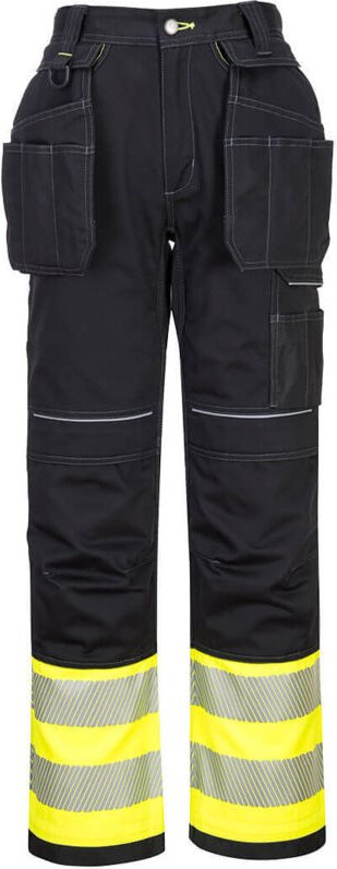 Holster-Hose PW3 Hi-Vis Klasse 1 Gelb/Schwarz S - DE(38) - UK(30)