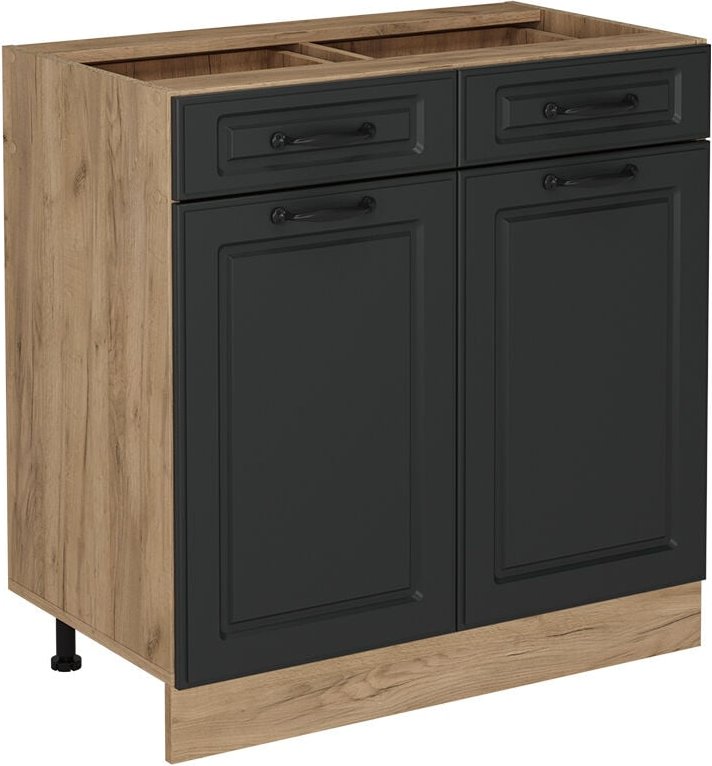 Thumbnail - Vicco - Küchenunterschrank R-Line, Anthrazit Landhaus, 80 cm ohne Arbeitsplatte