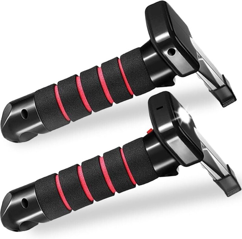 2 Stück Einstiegshilfe Auto Senioren,Stützgriff aus Schmiedestahl mit LED-Taschenlampe,Ausstiegshilfe Auto Griff kompati...