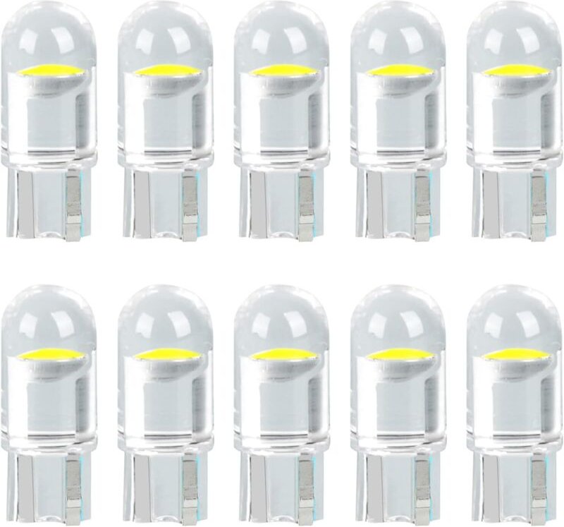 T10 W5W LED 194 168 501 Autobirnen Lampe 1SMD COB LED Kennzeichenbeleuchtung Seitenmarkierungsleuchte Xenonweiß 6000K 12...