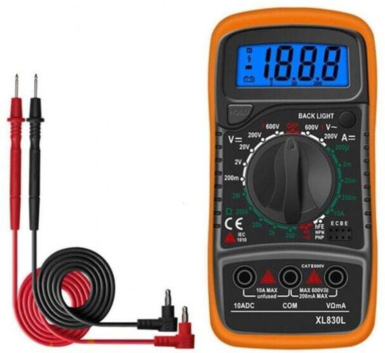 Multímetro digital - Probador de batería Resistencia Voltaje Corriente Voltaje Instrumentación