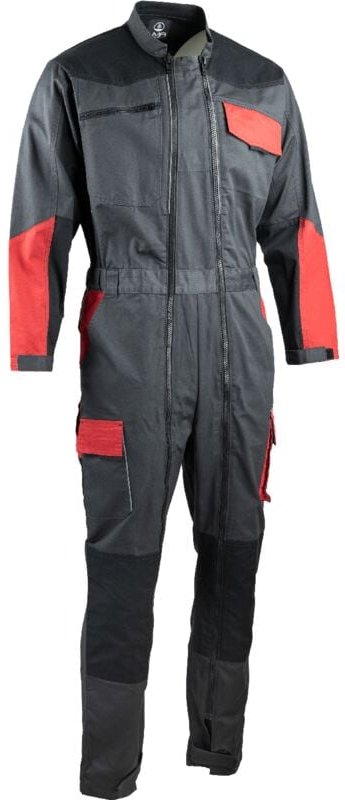 Sesam-Overall LMA Dunkelgrau/Schwarz/Rot T.0 - 4130