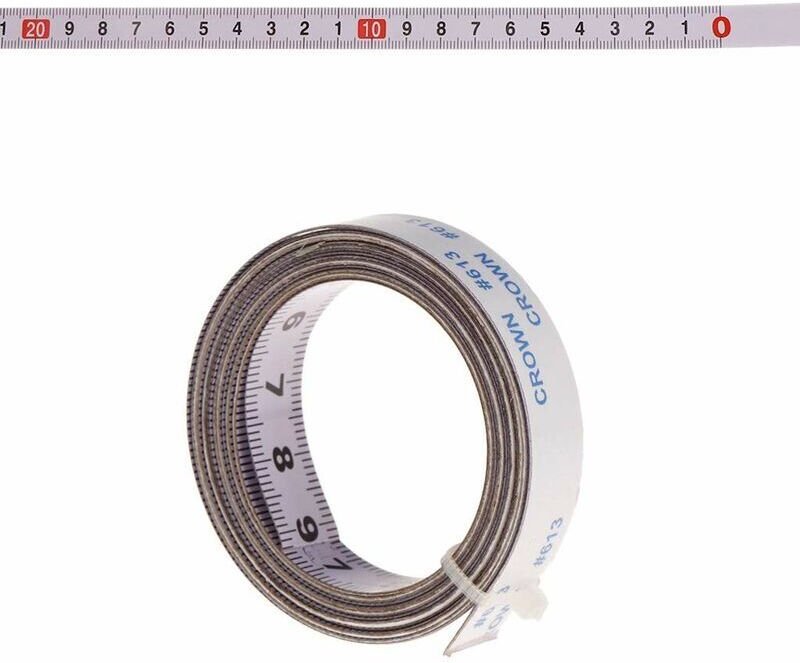 Selbstklebendes Maßband von links nach rechts, von rechts nach links, in der Mitte beider Seiten 1/2/3/4/5M (3M, von rec...
