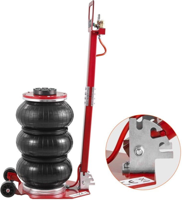Mophorn Air Jack, 3 Ton/6600 lbs, Triple Bag Air Jack, sechs Stahlrohre, hebt bis 17,7“, Fast 3-5 s Pneumatic Jack, vers...