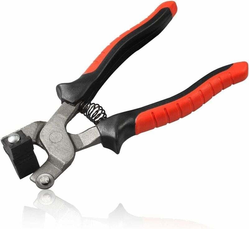 Fliesenschneider, Fliesenzange mit Kunststoff-Schneidschiene und Rädchen zum Schneiden von Keramik, Fliesen-