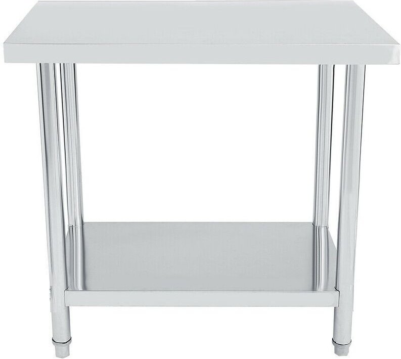WT100 Küche Arbeitstisch Verstellbare Füße Gastronomie Gastro Edelstahltisch Küchentisch 100x60cm Edelstahl - Bc-elec