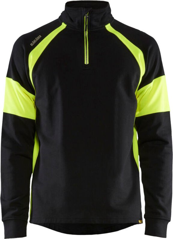 Arbeits-Sweatshirt mit Hochsichtbarkeitsdetails 3550 - Schwarz/Neongelb S
