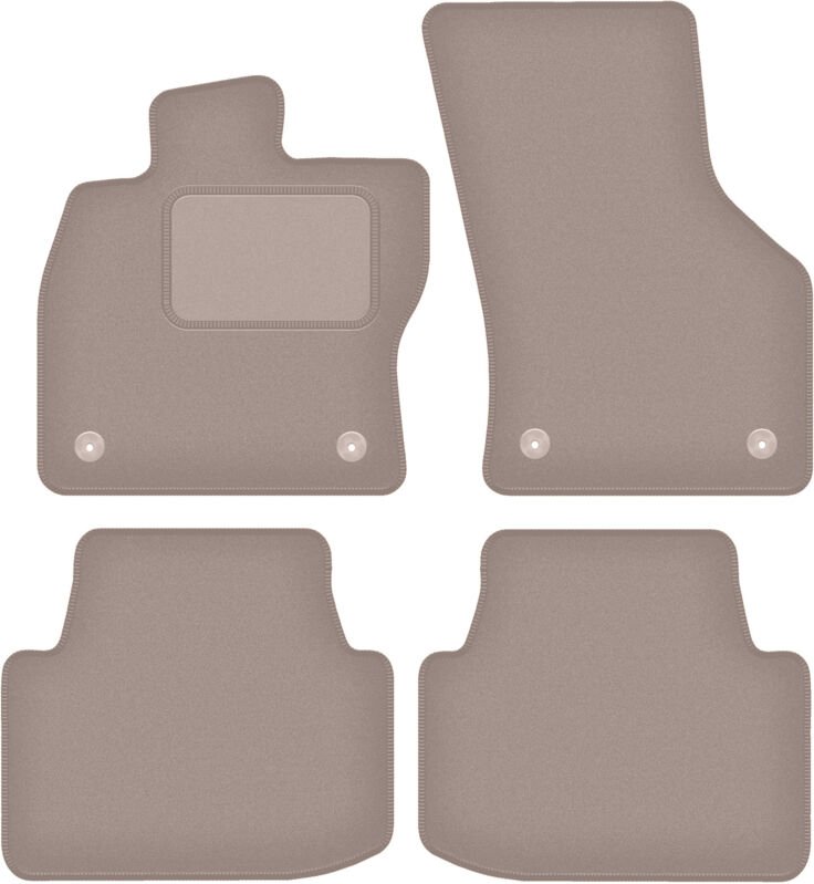 Beige Veloursmatten für: Volkswagen Passat B8 FL Kombi, Limousine (2019-)