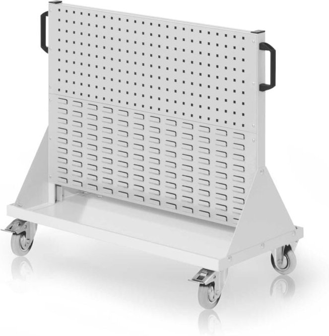 Kappes RasterMobil® Größe 2 - 1000x890x500mm - 2x Lochplatte und 2x Schlitzplatte 4-teilig - lichtgrau