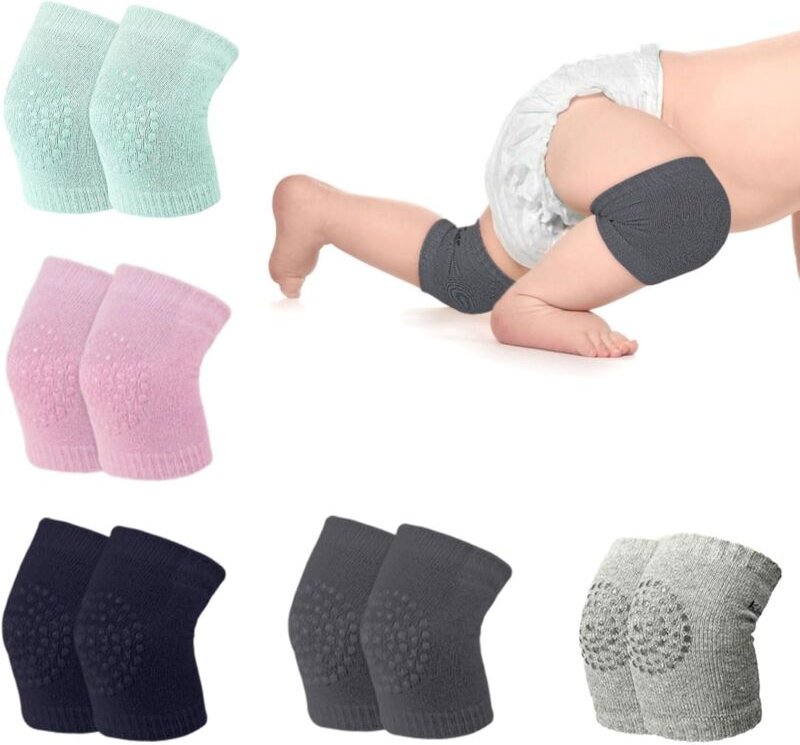 Bluedeer - Baby-Knieschoner zum Krabbeln – 5er-Pack rutschfeste Unisex-Baby-Knieschoner – Kleinkind-Knieschoner, Geschen...