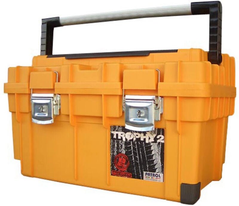 Trade Shop - TROPHY 2 HD GROSSER WERKZEUGKASTEN - 3 FARBEN - Orange