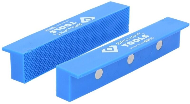 Brilliant Tools - Schraubstock-Schonbacken mit Struktur 2tlg. Kunststoff - BT156941