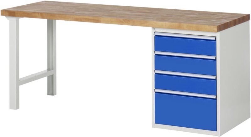 Werkbank 7510A1, B2000xT700xH890mm, 4x Schublade-TA - RAU