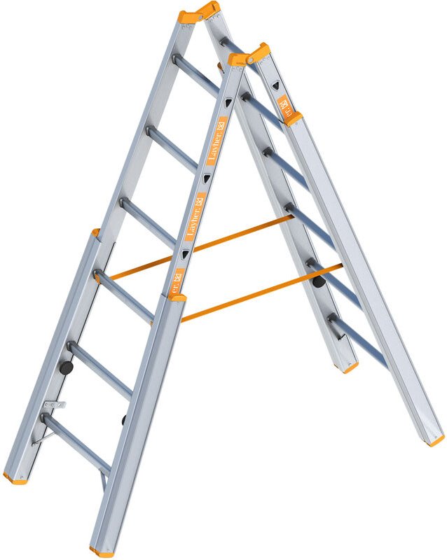 Layher Topic 1061 Treppenstehleiter 2x6 Sprossen