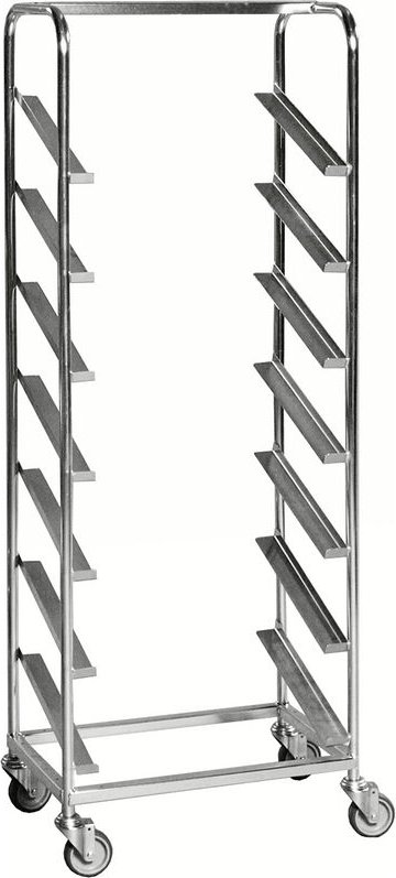 Kongamek Euro-Kistenwagen 660x410x1850mm verzinkt mit 7 Schienen mit Bremse