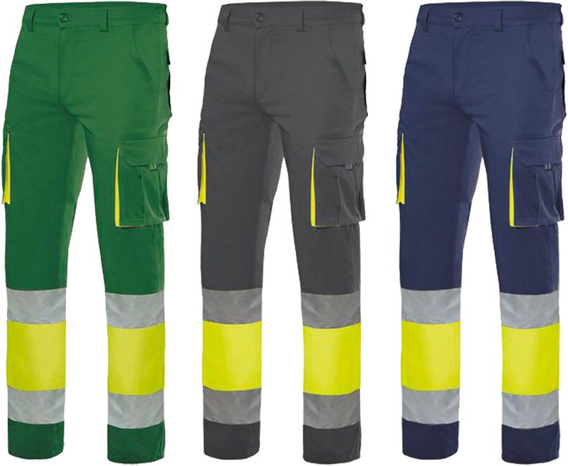 303007 Warnschutz-Arbeitshose - xxl - Grau / Gelb - Velilla