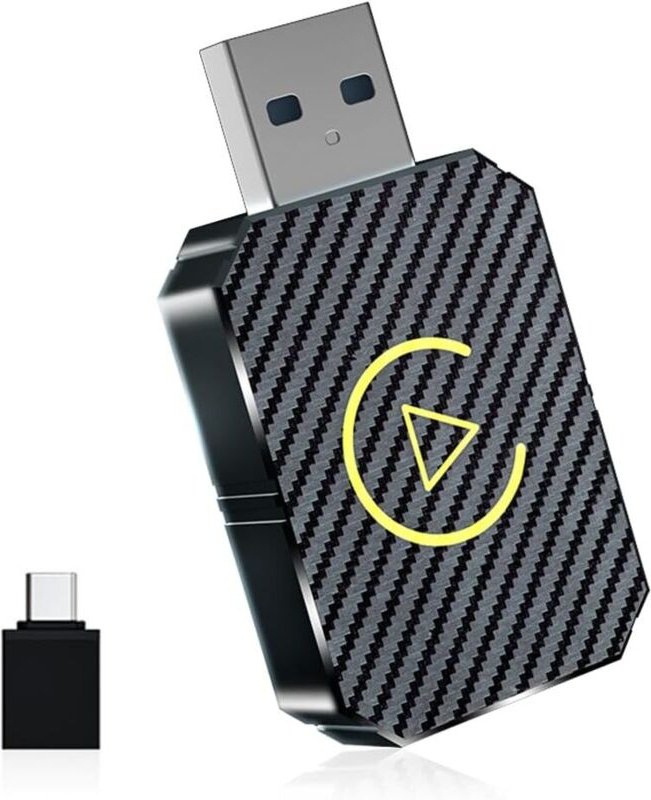 Kabelloser CarPlay- und Android Auto-Adapter, 2024 Upgrade 2 in 1, automatische Verbindung, Wärmeabzugsdesign, Konvertie...