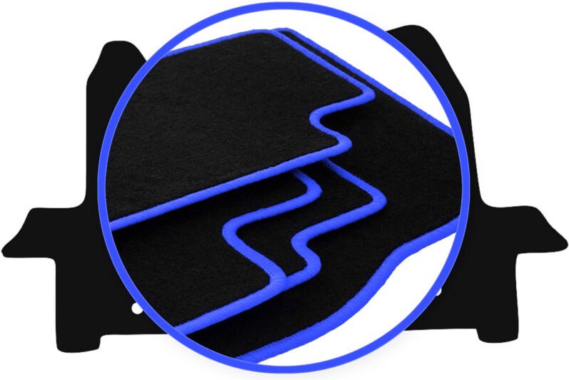 CARLUX-BLUE Autofußmatten für: Ford Transit Kastenwagen (2019-)