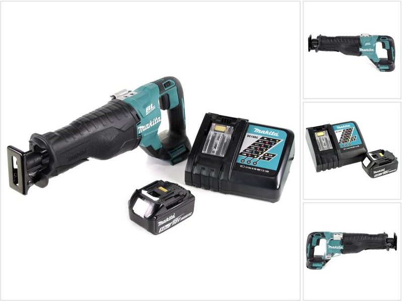 Thumbnail - Makita DJR 187 RT1 Akku Reciprosäge 18 V Brushless Säbelsäge + 1x 5,0 Ah Akku + Ladegerät