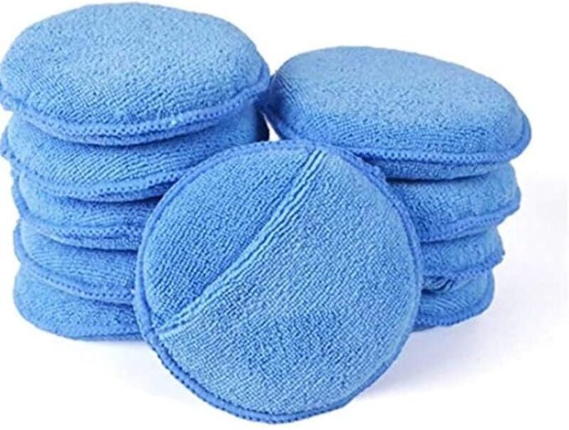 10 Stück Mikrofaser-Handpolierschwamm, ultraweiches Autowachs-Applikatorpad für die Reinigung von Auto- und Fahrzeugglas...