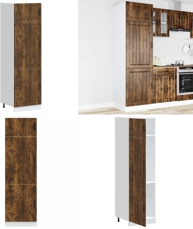 Vidaxl - Küchenschrank Lucca Räuchereiche Holzwerkstoff