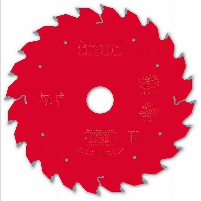 Freud - Sägeblatt für Akku-Handkreissäge Ø140 1,8/1,3 AL20 Z24 ba 15° - F03FS10045 -FR04W004HC