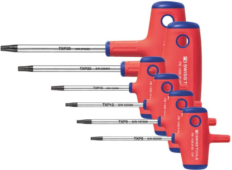 Pb Swiss Tools - Schraubendreher-Satz für Torx Plus, mit Quergriff 6-teilig, Anzahl Schraubendreher: 6