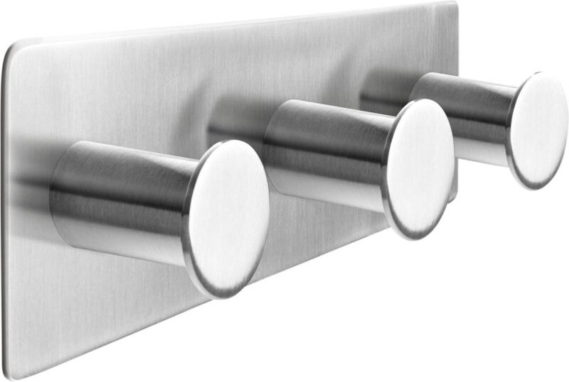 Powerbutton Hakenleiste Classic Edelstahl, chrom, rostfrei Ablagen & Badregale - Tesa