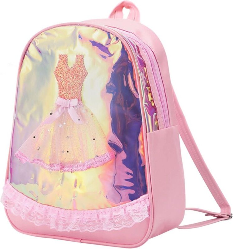 Rosa Ballett-Tanztasche für Mädchen, Prinzessin-Ballerina-Umhängetasche, wasserdichte Kinder-Sporttasche (34 x 11 x 26 c...