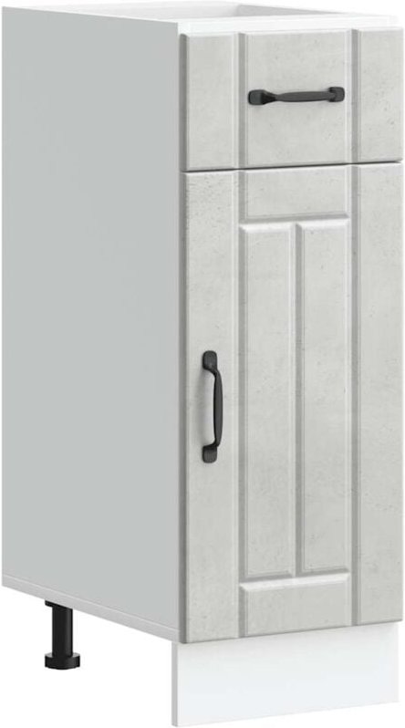 Küchen-Unterschrank Lucca Betongrau Holzwerkstoff Vidaxl