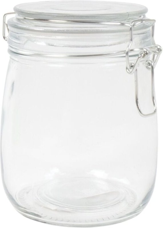 Drahtbügelglas 750ml Bügelverschluss Vorratsglas Einmachgläser Einweckglas Glas - transparent