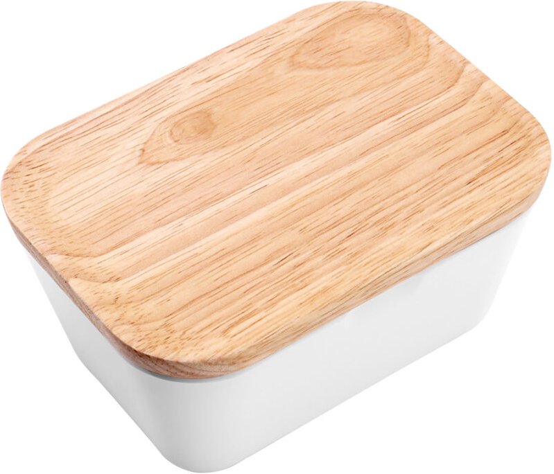 Tlily - Butterdose, Behälter mit Holzdeckel, nützliches Haushaltswerkzeug, Aufbewahrung, 250 ml, multifunktionale Aufbew...