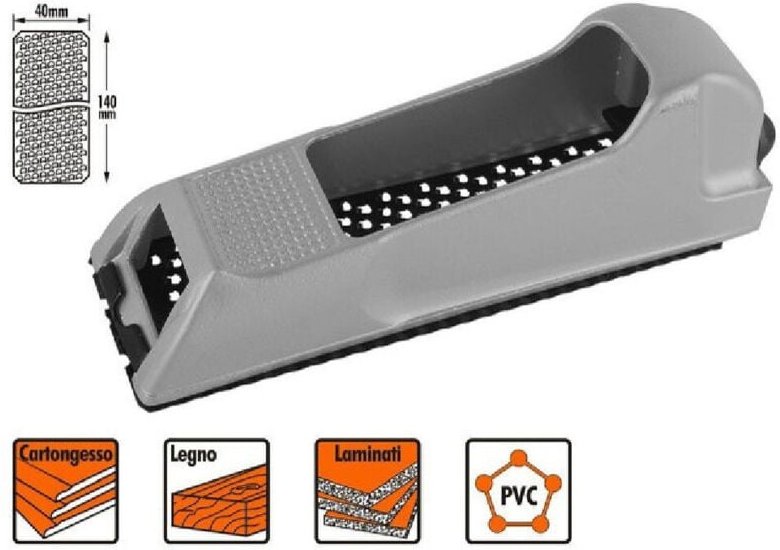 Trade Shop Traesio - Trade Shop - hobel hobel pvc gipskarton holz austauschbare klinge raspel 140X40MM 57223 -
