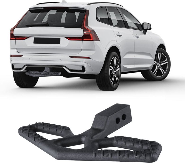 Anhängerkupplungsstufe für 50,8 mm Empfänger, Anhängerkupplung aus Stahl mit 158,7 kg Tragkraft, Heckstoßstangenschutz m...