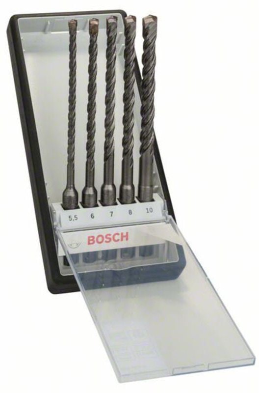 Thumbnail - Accessories 2607019929 Hartmetall Hammerbohrer-Set 5teilig 5.5 mm, 6 mm, 7 mm, 8 mm, 10 mm s - Bosch