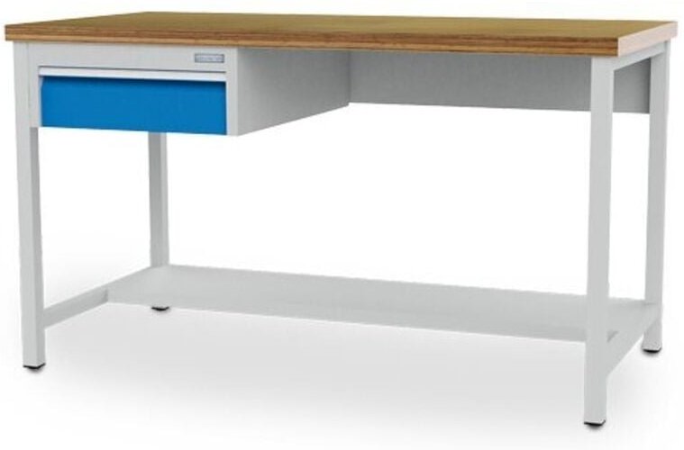 Thumbnail - Arbeitswerktisch, Hängeschubladenblock mit 1 x Schublade Maße in mm (BxTxH): 1500 x 750 x 859